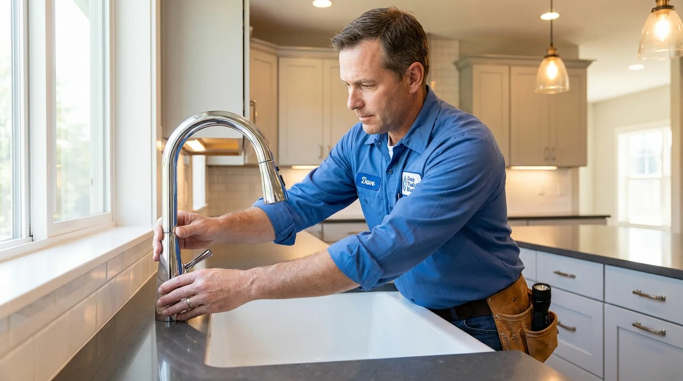 Kitchen faucet installation by Johns Plumbing LLC in South Dos Palos