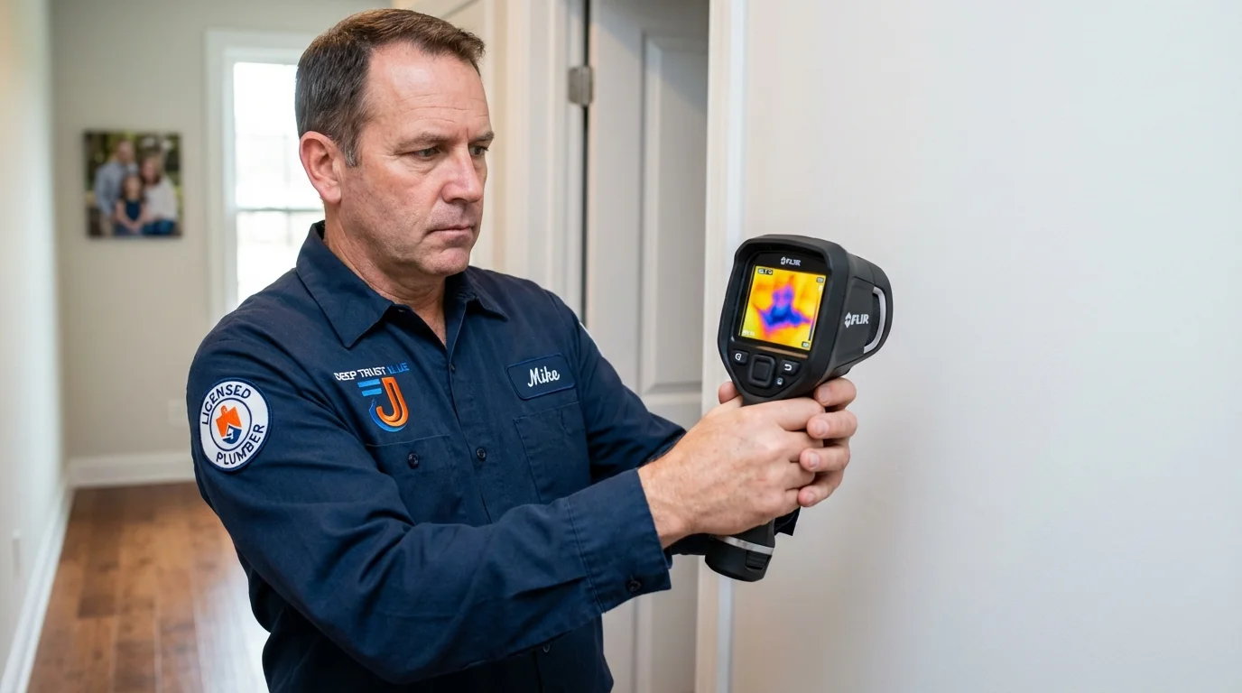 Thermal imaging leak detection by Johns Plumbing LLC in South Dos Palos
